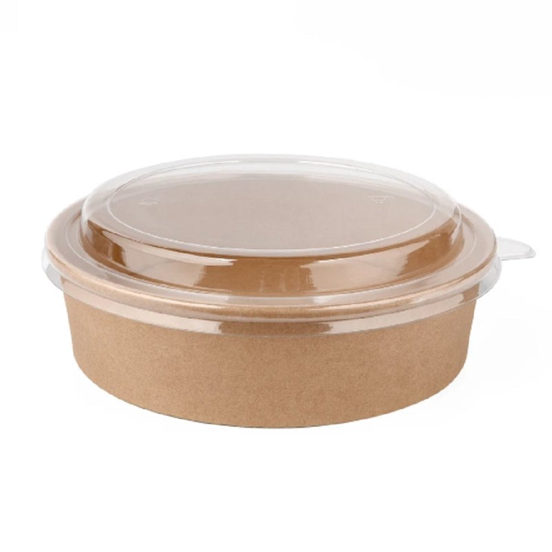 ΣΤΡΟΓΓΥΛΌ ΜΠΟΛ ΣΑΛΑΤΑΣ 38oz KRAFT + ΚΑΠΑΚΙ (50ΤΜΧ)