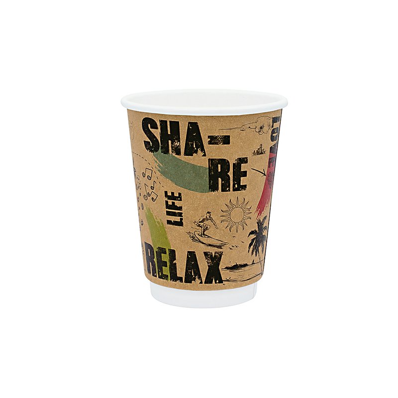 ΠΟΤΗΡΙ ΧΆΡΤΙΝΟ ΔΙΠΛΌΤΟΙΧΟ 14oz ''ENJOY'' 20ΤΕΜ