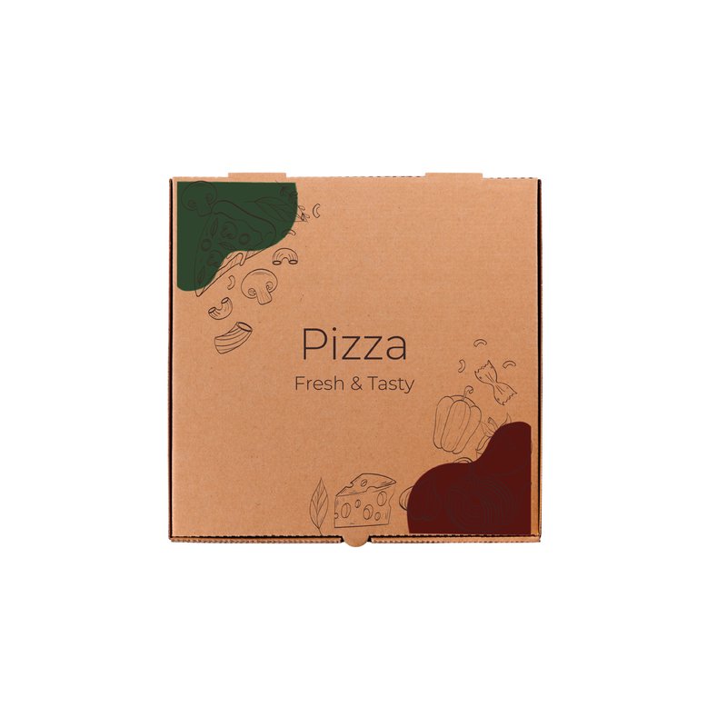 ΧΆΡΤΙΝΟ ΚΟΥΤΙ ΠΙΤΣΑΣ 33Χ33 KRAFT "FRESH & TASTY" (50TMX)