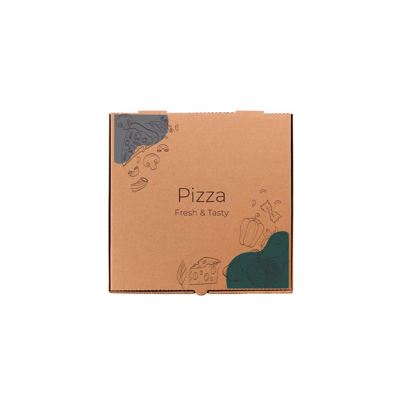 ΧΆΡΤΙΝΟ ΚΟΥΤΙ ΠΙΤΣΑΣ 28Χ28 KRAFT "FRESH & TASTY" (50TMX)