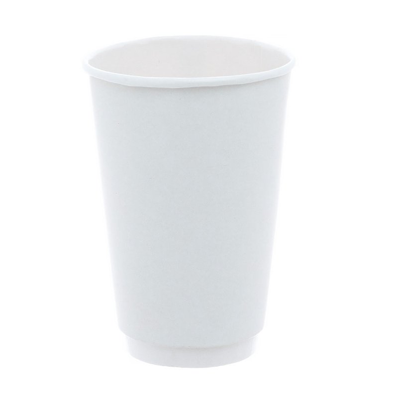 ΠΟΤΗΡΙ ΧΆΡΤΙΝΟ ΔΙΠΛΌΤΟΙΧΟ 16oz ΛΕΥΚΌ 16ΤΕΜ