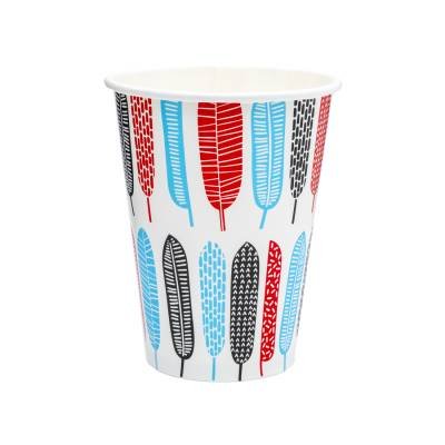 ΠΟΤΗΡΙ ΧΆΡΤΙΝΟ ΜΟΝΌΤΟΙΧΟ 12oz 2PE FEATHERS 50T
