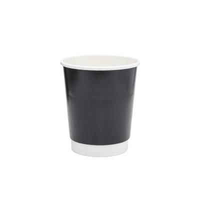 ΠΟΤΗΡΙ ΧΆΡΤΙΝΟ ΔΙΠΛΌΤΟΙΧΟ 08oz ΜΑΎΡΟ GLOSSY 25Τ