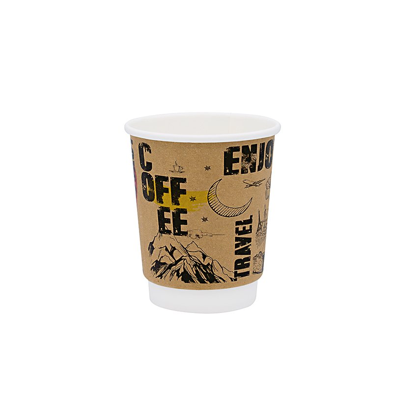 ΠΟΤΗΡΙ ΧΆΡΤΙΝΟ ΔΙΠΛΌΤΟΙΧΟ 8oz ''ENJOY'' 18ΤΕΜ