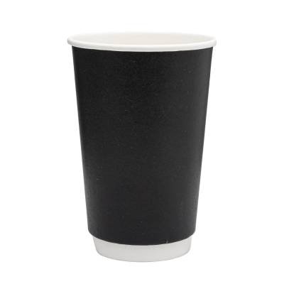 ΠΟΤΗΡΙ ΧΆΡΤΙΝΟ ΔΙΠΛΌΤΟΙΧΟ 16oz ΜΑΎΡΟ ΜΑΤ 16Τ