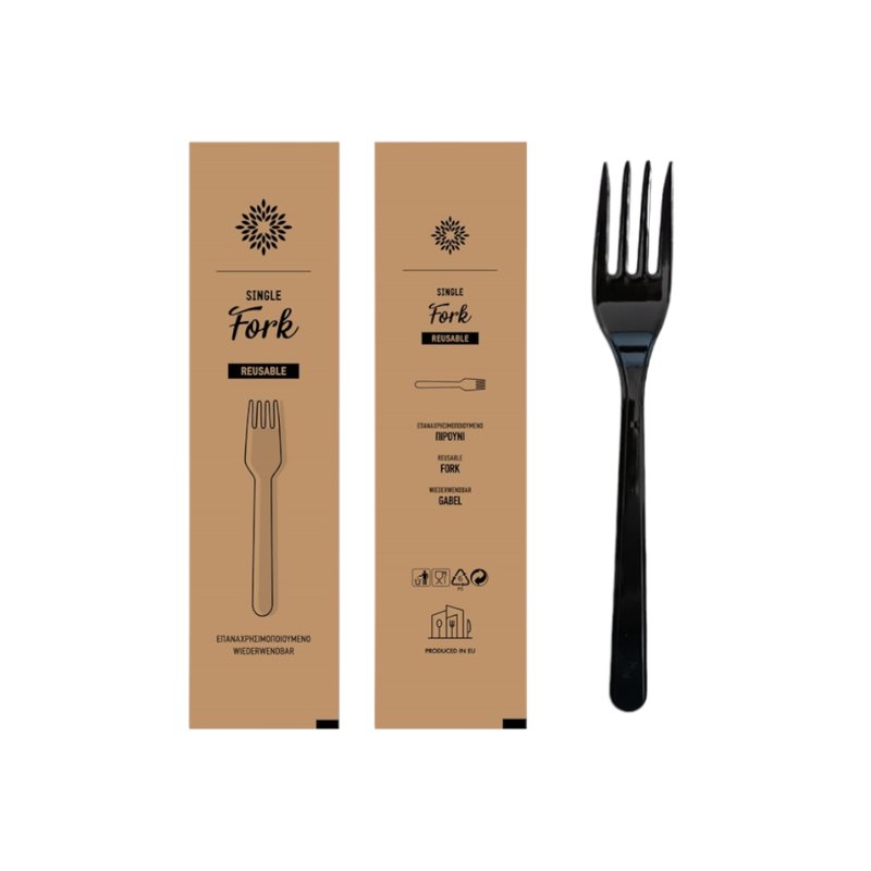 ΠΙΡΟΥΝΙ REUSABLE ΜΑΎΡΟ 1/1 ΤΥΠΩΜΕΝΟ (100ΤΜΧ)
