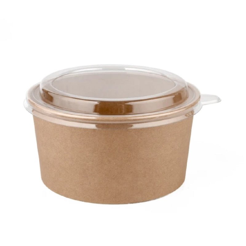 ΣΤΡΟΓΓΥΛΌ ΜΠΟΛ ΣΑΛΑΤΑΣ 32oz KRAFT + ΚΑΠΑΚΙ (50ΤΜΧ)