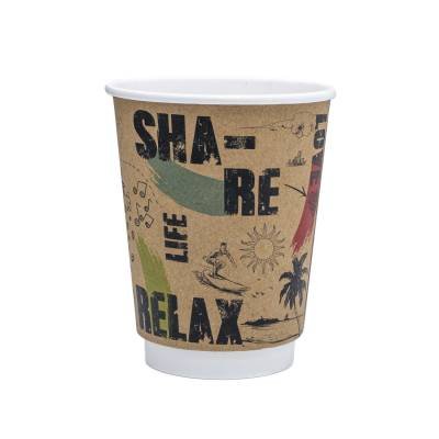 ΠΟΤΗΡΙ ΧΆΡΤΙΝΟ ΔΙΠΛΌΤΟΙΧΟ 12oz KRAFT-ENJOY 20T