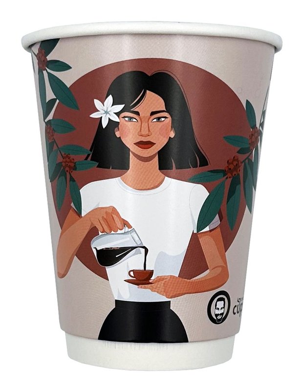 ΠΟΤΗΡΙ 12-14 OZ ΧΆΡΤΙΝΟ ΔΙΠΛΌΤΟΙΧΟ GIRL DW-12 25Τ