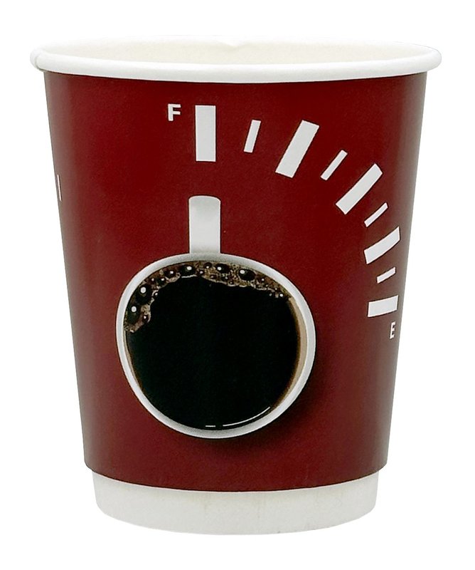 ΠΟΤΗΡΙ 8 OZ ΧΆΡΤΙΝΟ ΔΙΠΛΌΤΟΙΧΟ POWER FULL DW-8 GD 25Τ/ 20Π