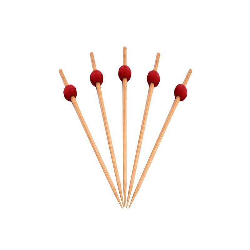 ΚΑΛΑΜΑΚΙΑ BAMBOO ΜΕ ΜΠΙΛΙΑ KOKKINO 12cm (100ΤΜΧ)
