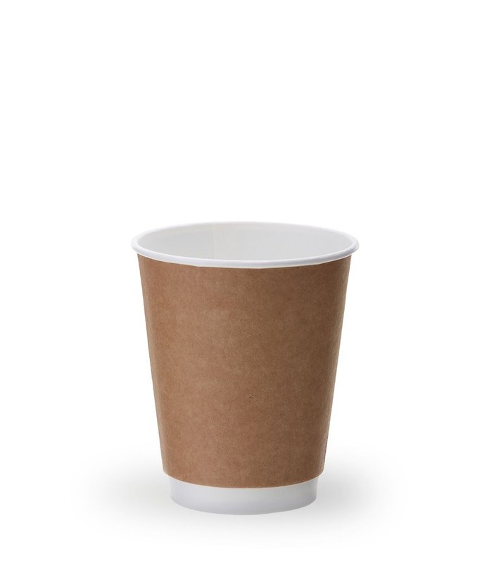 ΠΟΤΗΡΙ ΧΆΡΤΙΝΟ ΔΙΠΛΌΤΟΙΧΟ 8oz Kraft 20Χ25