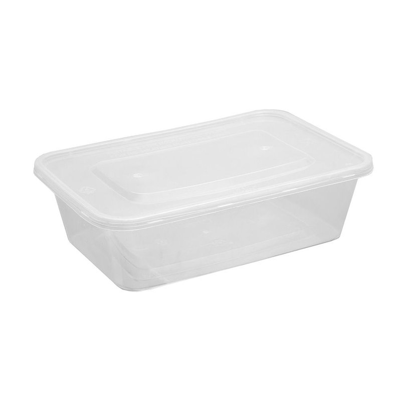 CONTAINER ΠΑΡ/ΜΟ PP ΔΙΑΦΑΝΟ 650ml Μ02 Μ/Κ 50Τ