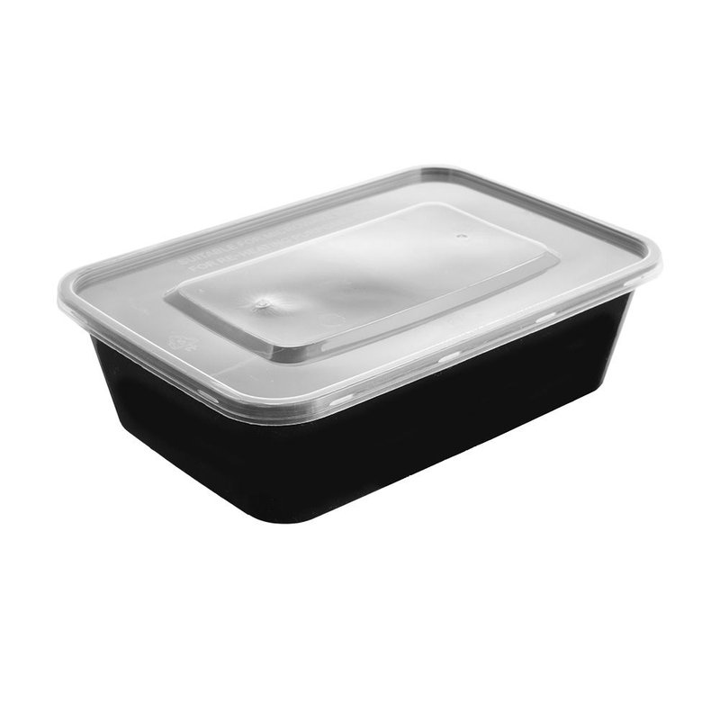 CONTAINER ΠΑΡ/ΜΟ PP ΜΑΎΡΟ 650ml Μ48 Μ/Κ 50Τ