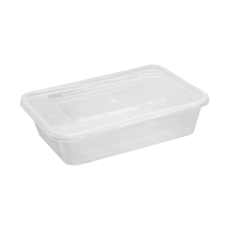 CONTAINER ΠΑΡ/ΜΟ PP ΔΙΑΦΑΝΟ 500ml Μ01 Μ/Κ 50Τ