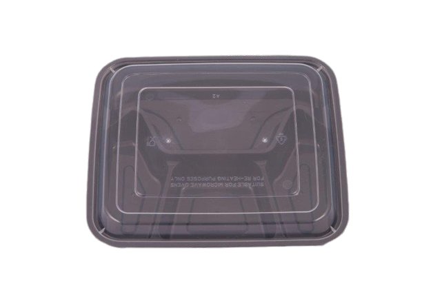 CONTAINER ΠΑΡ/ΜΟ PP ΜΑΎΡΟ 4ΘΕΣΕΩΝ 1000ml T46 Μ/Κ 50ΤΚ 226*194*41