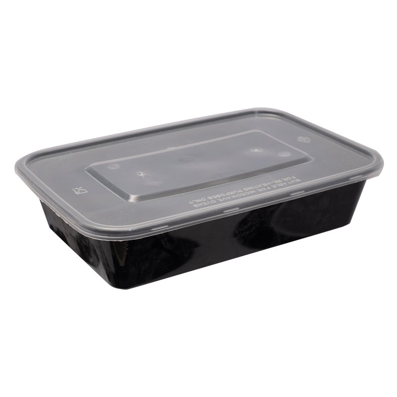 CONTAINER ΠΑΡ/ΜΟ PP ΜΑΎΡΟ ΡΗΧΟ 1000ml T45 Μ/Κ 50Τ 220*150*50