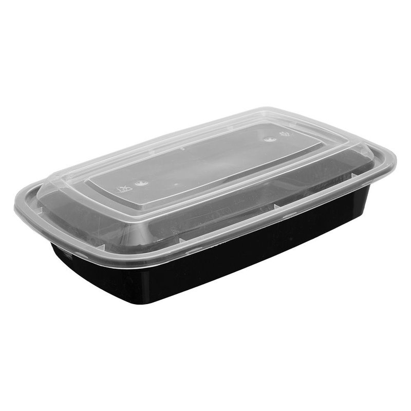 CONTAINER ΠΑΡ/ΜΟ PP ΜΑΎΡΟ 1000ml Τ32 ΜΘΚ 50Τ 224*153*55