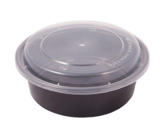 CONTAINER ΣΤΡΟΓΓΥΛΌ PP ΜΑΎΡΟ 900ml Τ51 Μ/Κ 50Τ