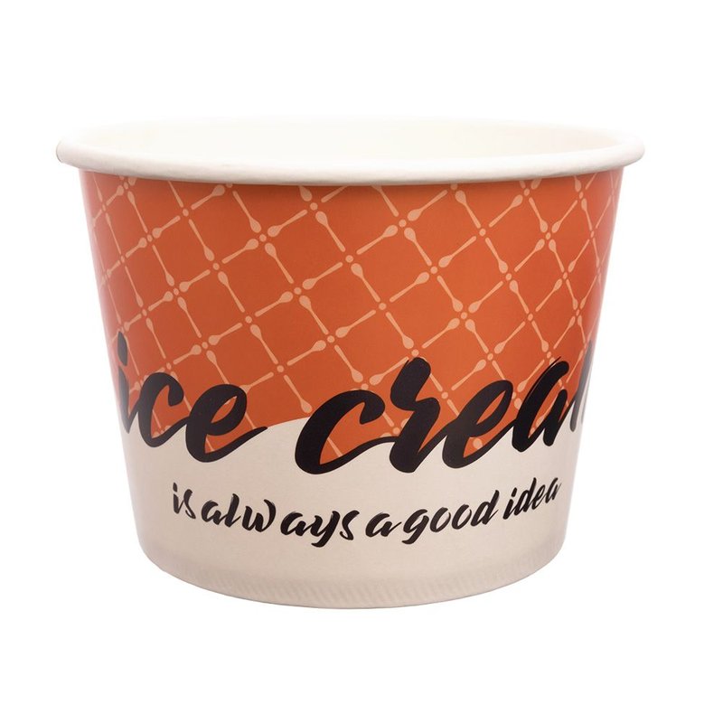 ΜΠΟΛ ΧΆΡΤΙΝΟ 1100ml ICECREAM ORANGE 50Τ