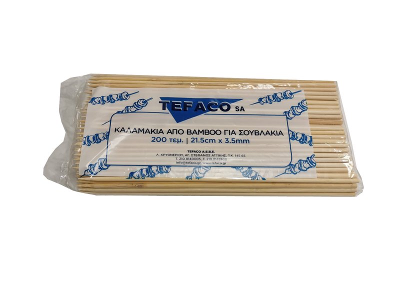 ΚΑΛΑΜΑΚΙΑ ΓΙΑ ΣΟΥΒΛΑΚΙΑ ΧΟΝΔΡΑ 3,5mmx21,5cm 200Τ