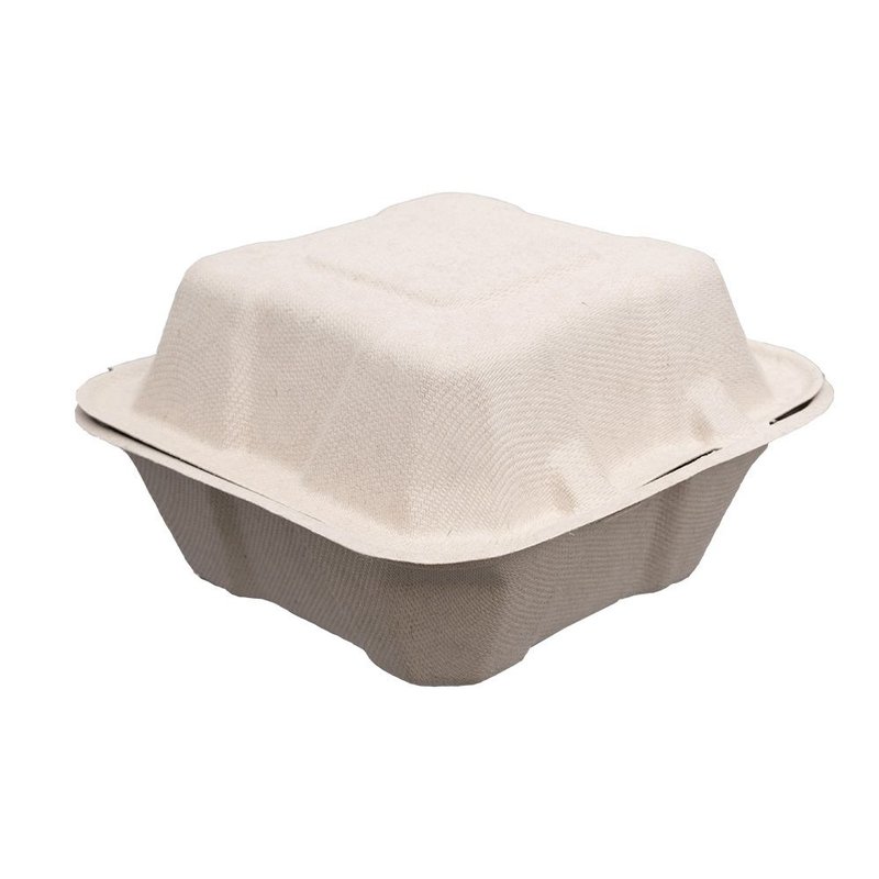 CONTAINER ΤΕΤ/ΓΝ 550ml 15x15x5cm NTRL SUGARCANE S01 50Τ