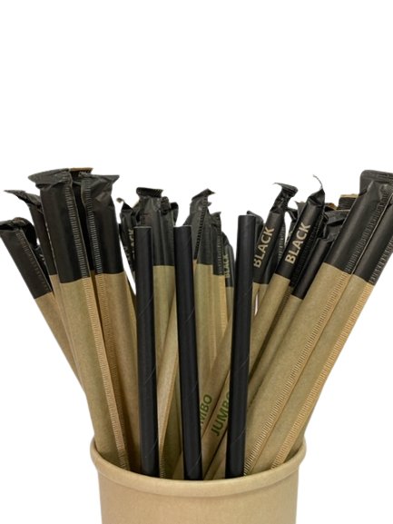 ΚΑΛΑΜΑΚΙ ΧΆΡΤΙΝΟ JUMBO ΜΑΎΡΟ Κ9 8mm 21cm 1/1 250Τ