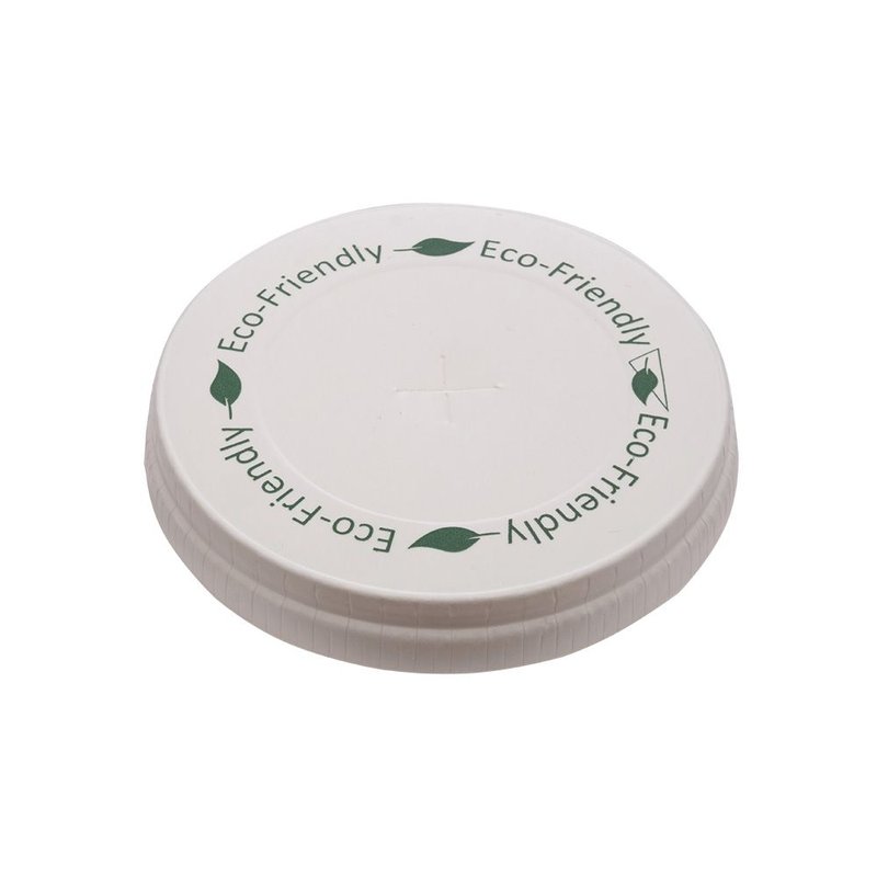 ΚΑΠΑΚΙ ΧΆΡΤΙΝΟ ΛΕΥΚΌ ΣΤΑΥΡΟΣ PCL-90mm ECO-FRIENDLY 12-16oz 50Τ