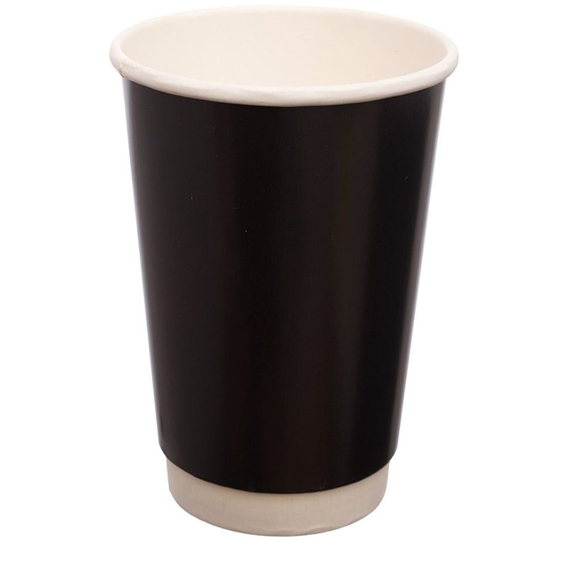 ΠΟΤΗΡΙ ΧΆΡΤΙΝΟ ΔΙΠΛΌΤΟΙΧΟ 400ml ΜΑΎΡΟ DW-16 25Τ