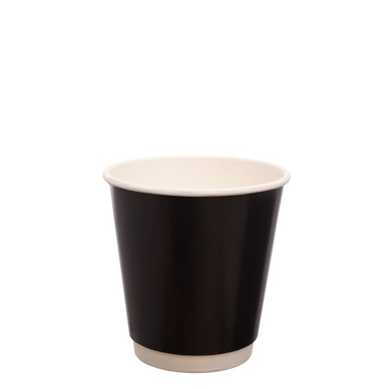 ΠΟΤΗΡΙ ΧΆΡΤΙΝΟ ΔΙΠΛΌΤΟΙΧΟ 250ml ΜΑΎΡΟ DW-8 25Τ