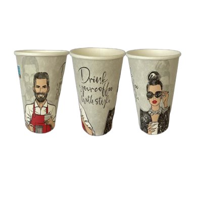 ΠΟΤΗΡΙ ΧΆΡΤΙΝΟ ΜΟΝΌΤΟΙΧΟ 400ml STYLE SP-16 50Τ