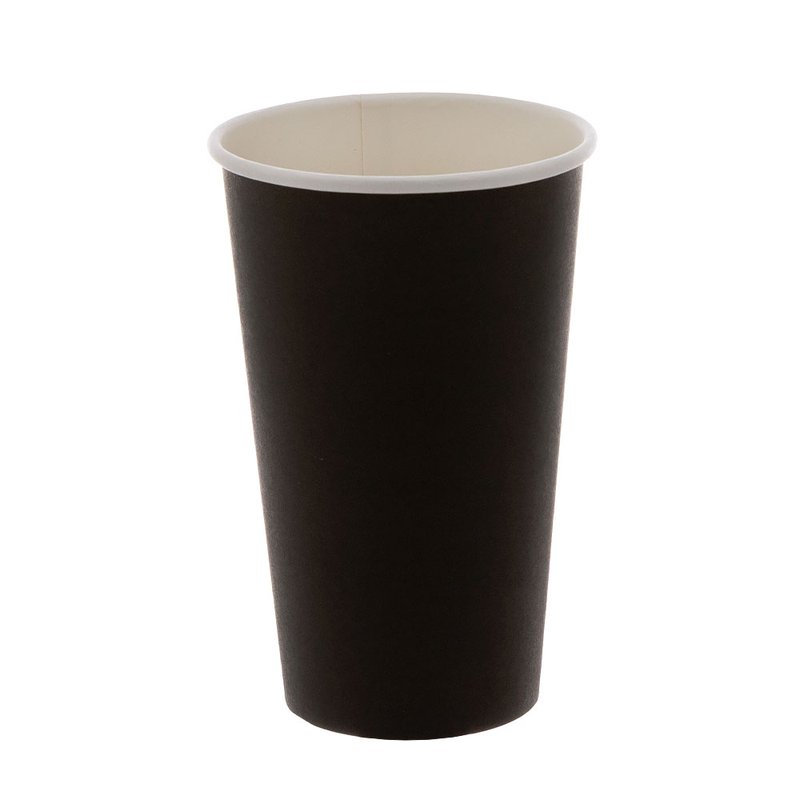 ΠΟΤΗΡΙ ΧΆΡΤΙΝΟ ΜΟΝΌΤΟΙΧΟ 16oz ΜΑΎΡΟ 50ΤΕΜ