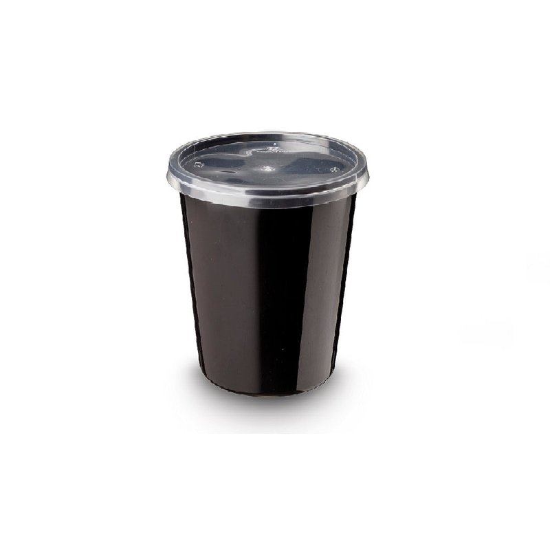 ΣΤΡΟΓΓΥΛΌ ΜΑΎΡΟ MICROWAVE HIGH + ΚΑΠΑΚΙ (50ΤΜΧ)