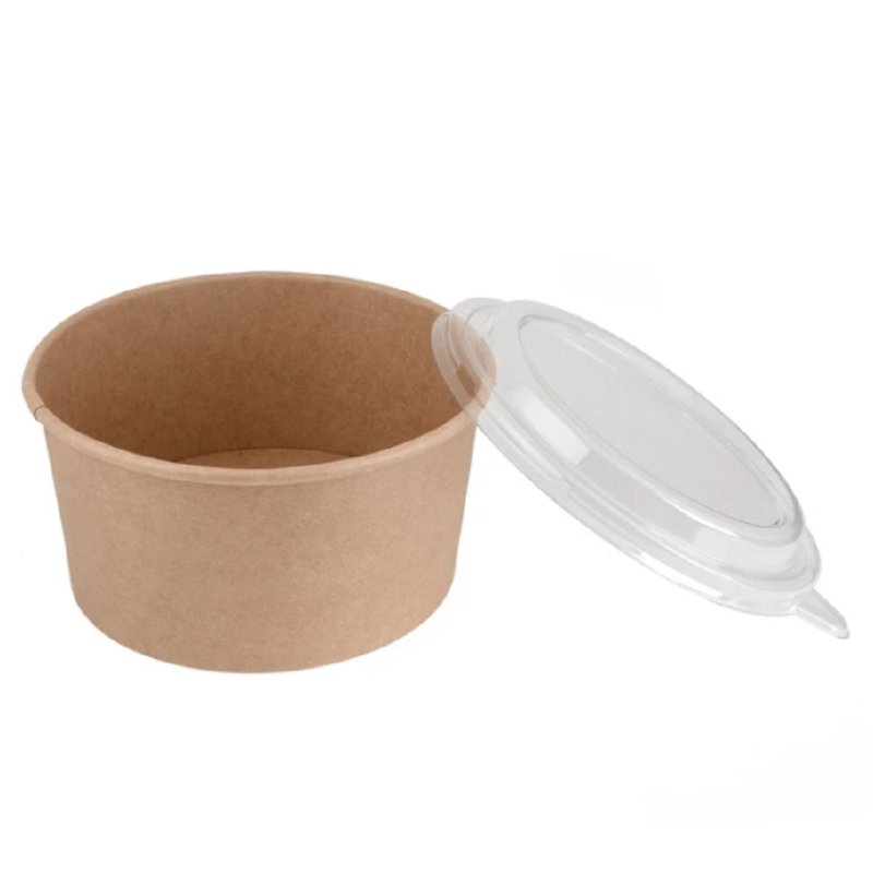 ΣΤΡΟΓΓΥΛΌ ΜΠΟΛ ΣΑΛΑΤΑΣ 32oz KRAFT + ΚΑΠΑΚΙ (50ΤΜΧ)